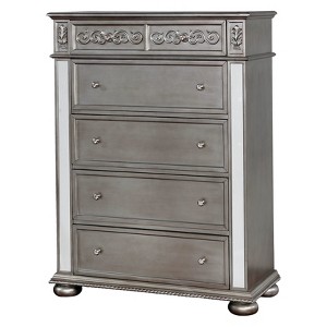 Divito Traditional Felt Lined Top Drawer Chest Silver - ioHOMES