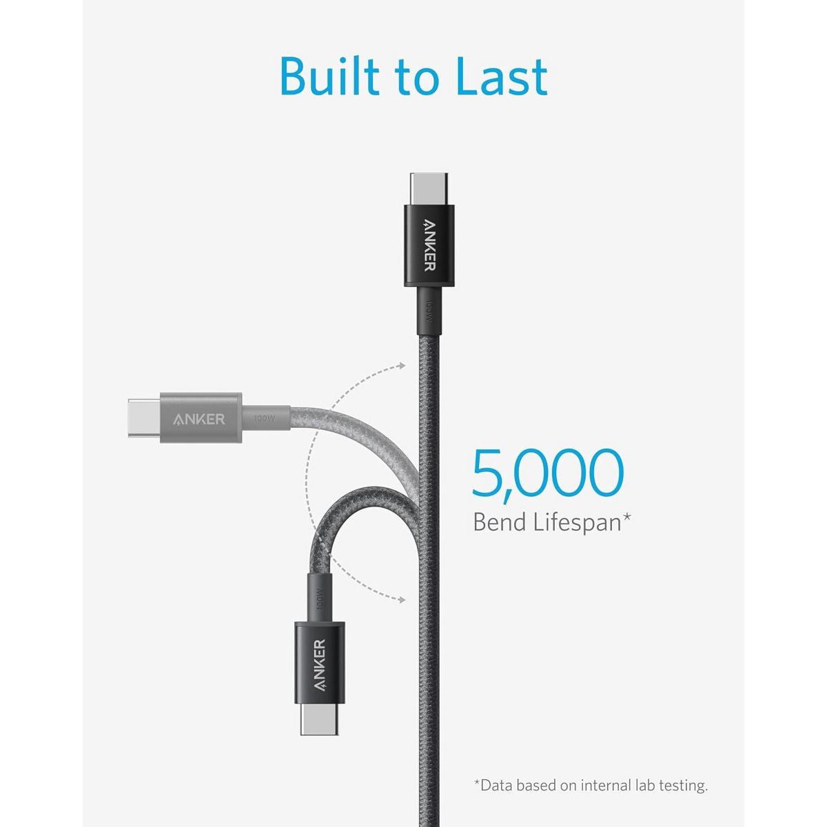 Anker USB C to USB C Cable, 100W Fast Charging(2-Pack,3.3ft, Black) | For iPhone 17 Series, MacBook Pro 2020, Pixel, & More (Not for Video Output) - thumbnail 5