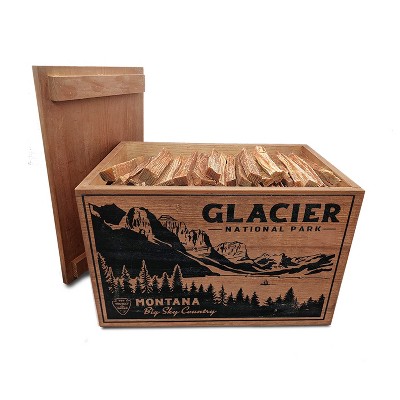 Better Wood Products Limited Edition Protect the Parks Series All Natural Fatwood Fire Starter Sticks, 13 Pound Wooden Crate, Glacier