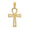 Black Bow Jewelry 14k Yellow Gold Large Polished Ankh Cross Pendant, 23 x 45mm - 3 of 4