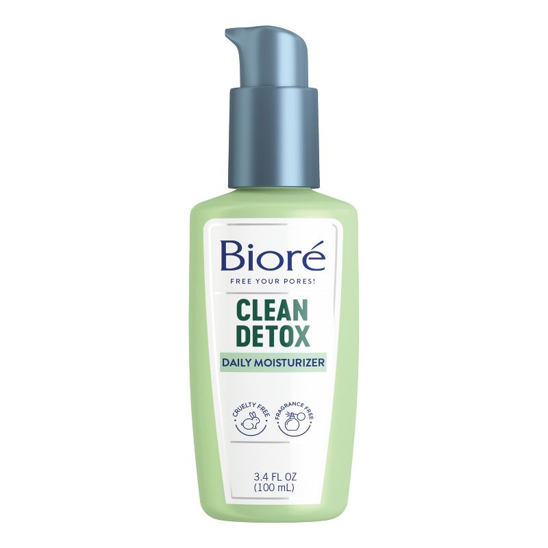 Biore Clean Detox Face Moisturizer - 3.4 fl oz, 1 of 8