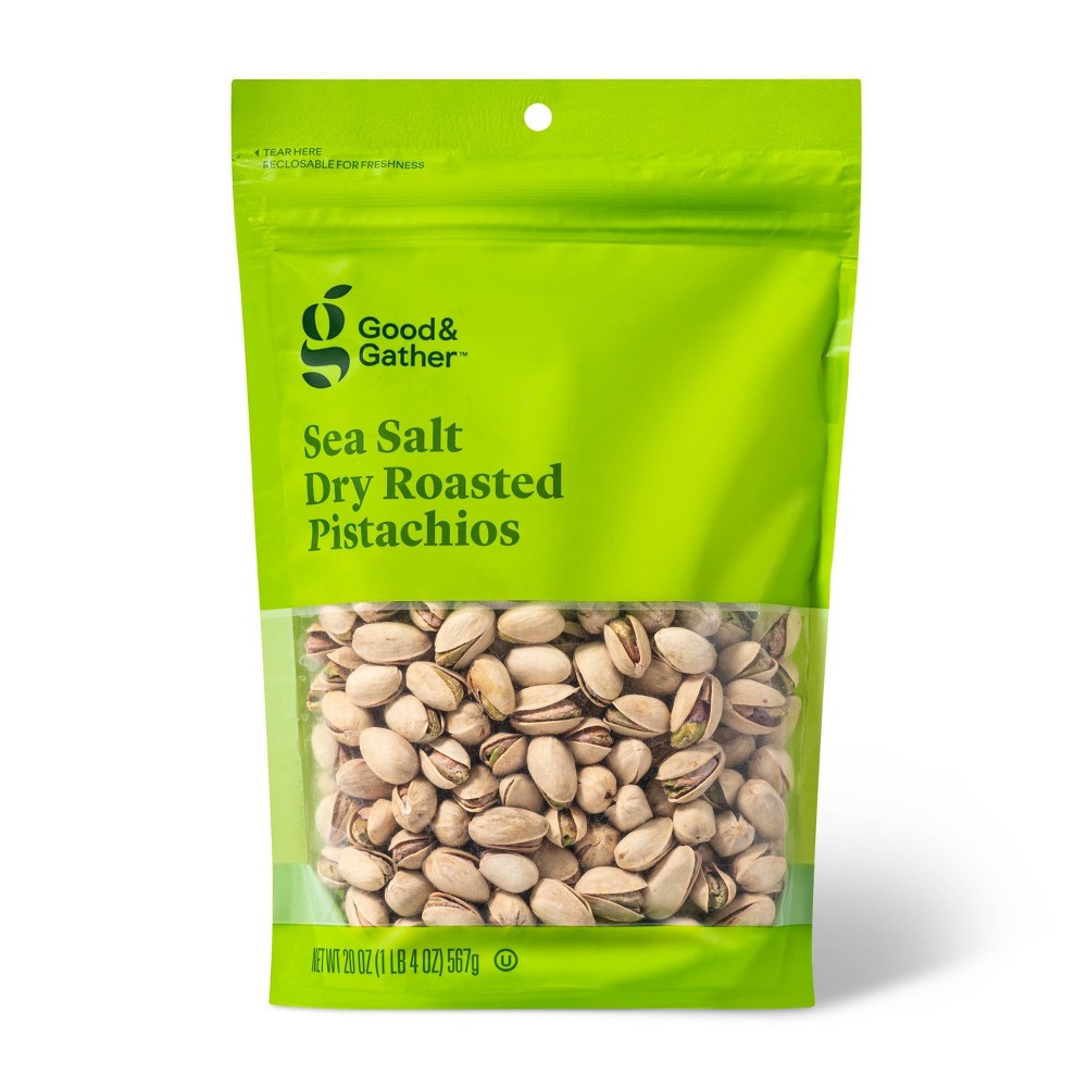 Sea Salt Dry Roasted Pistachios - 20oz - Good & Gather™ EXP 2024