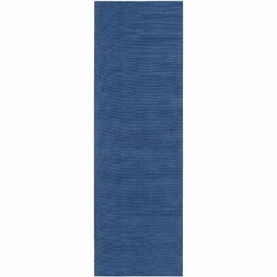 Hauteloom Brockton Solid Wool Blue Area Rug