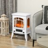 HOMCOM Electric Fireplace Stove, 22" Freestanding Fireplace Heater with 3-Sided Realistic Flame, Overheating Protection, 750W/1500W - 3 of 4