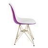 LeisureMod Cresco Modern Acrylic Dining Chairs (Set of 4) – Eiffel Gold Chrome Base, Stylish Accent Chairs for Contemporary Dining Rooms & Kitchens - 4 of 4