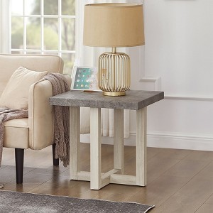 Roundhill Furniture Luno Contemporary End Table - 1 of 4