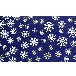 Briarwood Lane Winter Coir Doormat 48x30 Scattered Snowflakes Large For Winter Coir Doormat - 1 of 3
