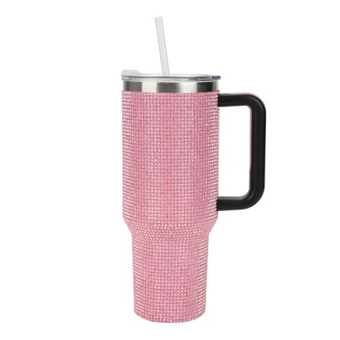 Pink Rhinestone 40 Oz. Stainless Steel Tumbler : Target