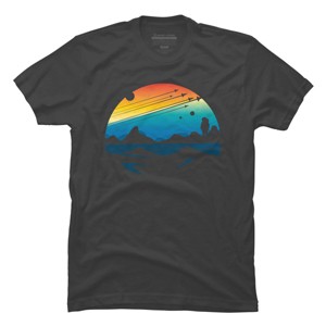 Men's Design By Humans Scenic colorful space view shuttle pilot science fiction art By happycolours T-Shirt - 1 of 4