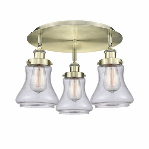 Bellmont - 3 Light Flush Mount In Art Deco Style-9.75 Inches Tall and 17.75 Inches Wide - 1 of 1