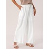 INSPIRE CHIC Women's Linen Summer Palazzo Flowy Wide Leg with Pockets Pants - 2 of 4