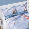 Collections Etc Lighthouse Coastal Detailed Scene Pillow Shams - Set of 2 - 2 of 3
