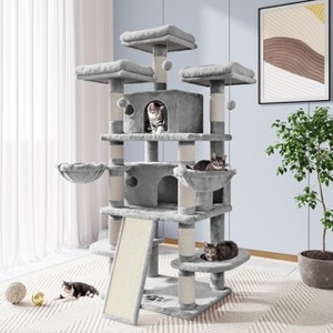 Allewie 68 Inches Cat Tree/Cat Tree House and Towers for Large Cat/Cat Climbing Tree with Cat Condo/Cat Tree Scratching Post/Multi-Level Large Cat Tree - 1 of 4