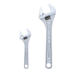Channellock (#WS-2) Chrome Adjustable Wrench Set, 6" & 10" (Set of 2) - 1 of 3