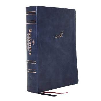 Nkjv, MacArthur Study Bible, 2nd Edition, Leathersoft, Blue, Indexed, Comfort Print - by  Thomas Nelson (Leather Bound)