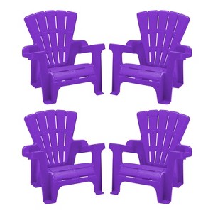American Plastic Toys Inc. 4pk Adirondack Chair Seating Sets - Purple - 1 of 3