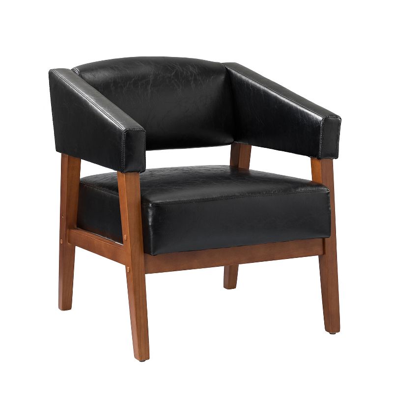 Randolf Vegan Leather Armchair with Special Arms | ARTFUL LIVING DESIGN, 1 of 11