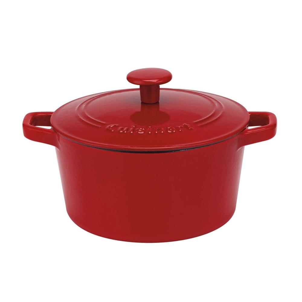 Photos - Stockpot Cuisinart Chef's Classic 3qt Red Enameled Cast Iron Round Casserole with C 