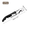 Unique Bargains Double Hinged Wine Bottle Openers with Foil Cutter 5" 4 Pcs - 2 of 4