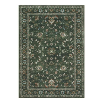 Lahome Vintage Vine Center Full Coverage Short Pile Velvet Rectangular Indoor Area Rug