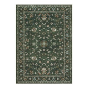 Lahome Vintage Vine Center Full Coverage Short Pile Velvet Rectangular Indoor Area Rug - 1 of 4