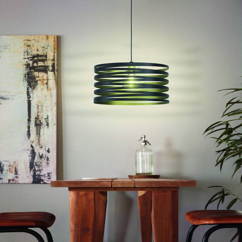 Cremella Pendant with Spiral Shade Black Finish - EGLO, 3 of 9