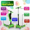 Hurtle ScootKid 3-Wheel Toddler Toy Scooter with LED Lights, Ages 1+, Fold-Out Seat - 2 of 4