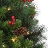 2ft Puleo Pre-Lit Tabletop Artificial Christmas Tree: Gold Base, Clear Lights, Hinged Branches, Indoor Use, 35 Bulbs - 3 of 3