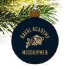 US Naval Academy Midshipmen Wood Christmas Tree Holiday Ornament - 4 of 4