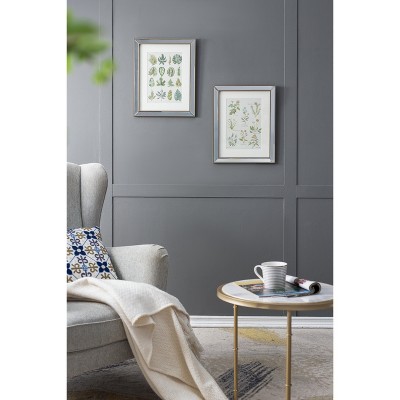 Fisfet S/2 15.7x19.7" Liana Mirror Framed Wall Art on Mellow Golden Tint Background