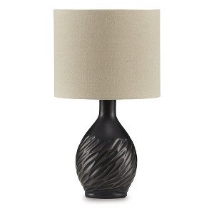 Signature Design by Ashley Garinton Ceramic Table Lamp, Black - 1 of 4
