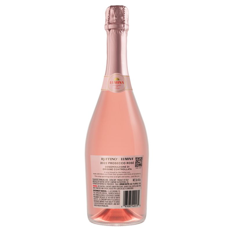 Ruffino Prosecco DOC Italian Rose Sparkling Wine - 750ml Bottle, 3 of 15