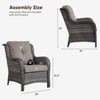 Buenhomino Patio Wicker Chairs Set of 2, Patio Rattan Dining Chairs with 4-inch Seat Cushions, High Back and Curved Armrest for Garden Backyard Deck - 3 of 4