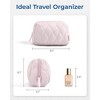 Makeup Bag, Travel Cosmetic Bag, Puffy Padded Make Up Bag for Women, Makeup Organizer Case - 3 of 4