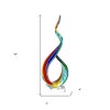 HomeRoots 19" Rainbow Murano Glass Modern Abstract Tabletop Sculpture - 3 of 4