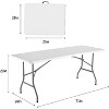 SUGIFT 6ft Folding Table for Indoor Outdoor Camping Party , White - 4 of 4