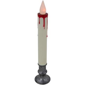 Brite Star 9" Flickering LED Halloween Candle Lamp with Dripping Blood Effect