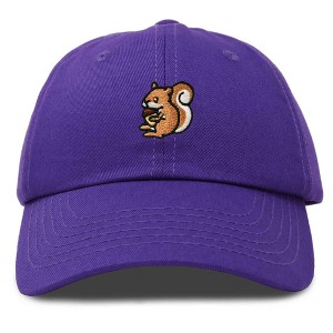 Dalix Squirrel Embroidered Cotton Dad Hat Casual Adjustable Baseball Cap for Nature and Animal Lovers Womens - 1 of 4