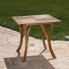 Vynxaria Patio End Tables - Natural Brown Square Dining Table, 31.5"x31.5"x30" - 3 of 4