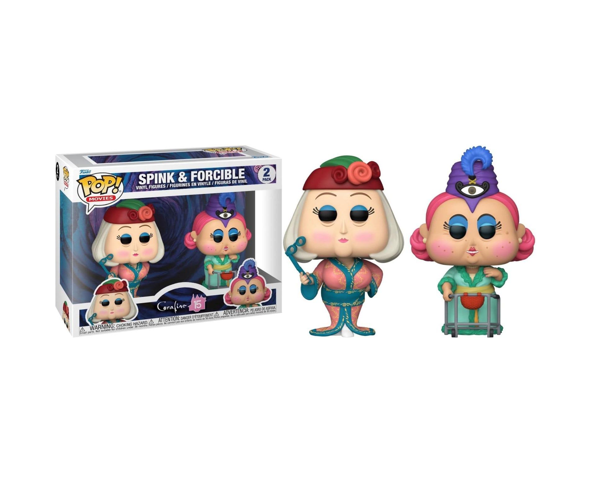 Funko Pop! Movies: Coraline 15th Anniversary - Spink & Miss Forcible 2-Pack Vinyl Figure #81168