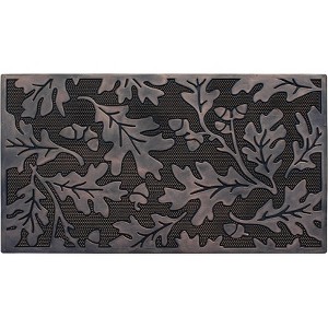 A1HC Flowing Leaves Copper Welcome Door Mat 18"x30", Outdoor Rubber Entrance Mat, Non-Slip Backing - 1 of 4