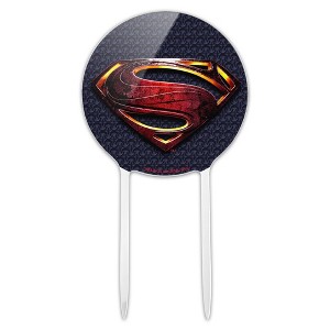 Justice League Movie Superman Logo Acrylic Cake Topper - 1 of 4