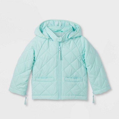 Toddler Adaptive Quilted Jacket - Cat & Jack™ Mint 4T