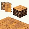 Racxily 11.8"x11.8" Natural Acacia Deck Tiles - Interlocking A+ Grade Acacia Tiles for Garden, Balcony, Indoor/Outdoor Use - 3 of 4