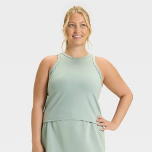 Women's High Neck Racerback Tank Top - All In Motion™ - 1 of 3