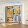 Timate F2 Industrial Pipe Clothes Rack Wall Mounted Clothing Rack, Expandable Garment Rack Heavy Duty Wardrobe Closet, Industrial Closet Kit - 2 of 4