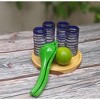 Dos Sueños Mexican Hand Blown Tequila Shot Glasses - Blue Spiral - 2oz - Set of 4 - 3 of 4