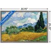 Trends International Wheat Field with Cypresses Framed Wall Poster Prints - 3 of 4