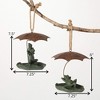 6"H Sullivans Rainy Day Frog Bird Feeders Set of 2, Multicolor - 4 of 4
