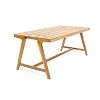 GDFStudio Desmond Outdoor Rustic Slat Design Acacia Wood Dining Table, Teak - 4 of 4